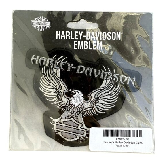 Harley-Davidson Gray Winged Eagle Bar & Shield Patch 5” NEW - Picture 1 of 4